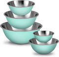 Stainless Steel Mixing Bowls Set, 5-Piece Meal Prep & Food Storage | .75 by WHYSKO
