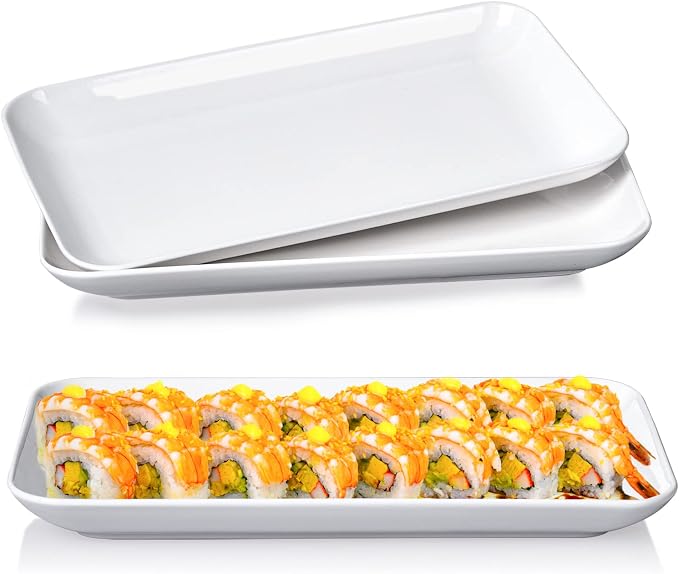 DELLING 12 Inch Serving Platter Set of 3, Porcelain Serving Trays by Delling-HappyFoodieCreator