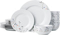 Amazon Basics 18-Piece Complete Kitchen Dinnerware Set, Microwave and by AmazonBasics
