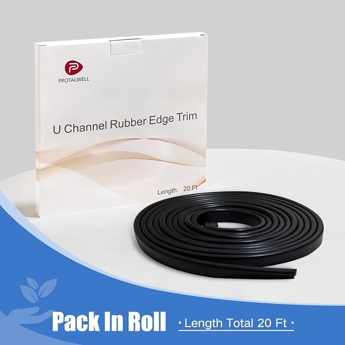Rubber Edge Trim, 3/16" U Channel Edge Trim, Edge Protector - Image 3