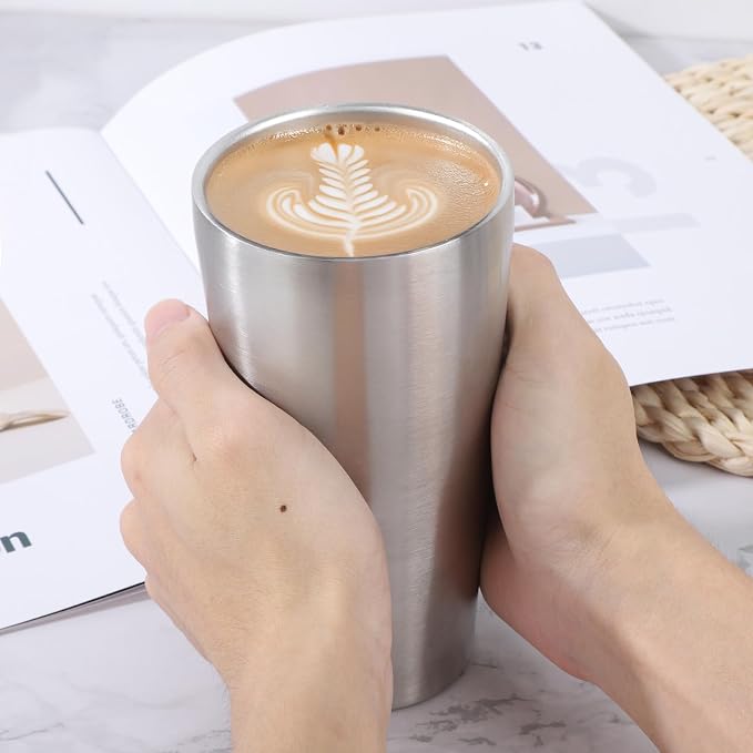 Beasea Stainless Steel Cups 19 oz, 8 Pack Large 18.6oz 550ml Stainless Steel - Image 7