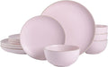 Gibson Home Rockaway 12-Piece Round Stoneware Dinnerware Set, Service by GibsonHomewares