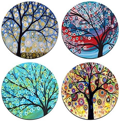 Color Tree of Life Round Coaster Set - Image 2