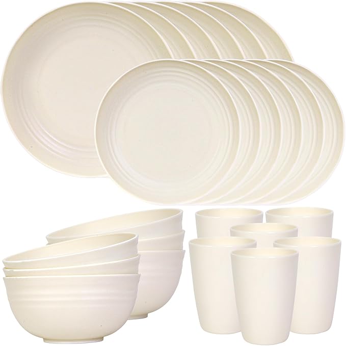 Quatish 24 Piece Plates and Bowls Sets by Quatish