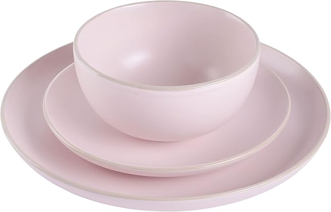 Gibson Home Rockaway 12-Piece Round Stoneware Dinnerware Set, Service - Image 3