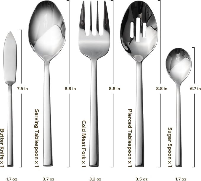 Alata Potter 45-Piece Forged Stainless Steel Flatware Set Cutlery Set, Service - Image 6