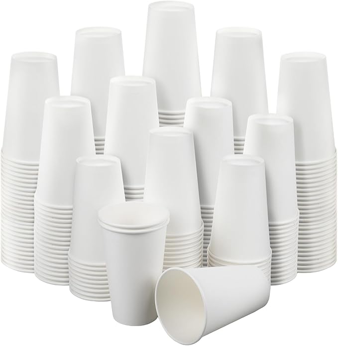 RAZCC 16 oz Paper Cups, 300 Pack 16oz Disposable Paper Coffee Cups, Coffee Cups by RAZCC