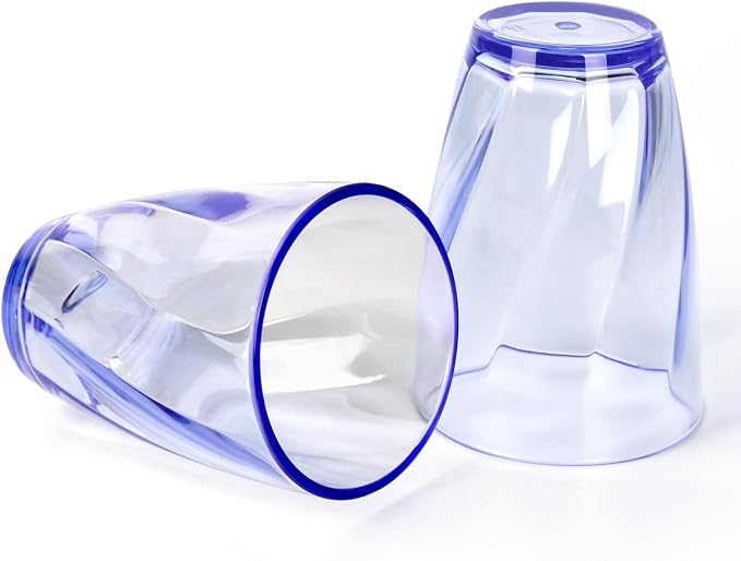 Topsky 12-ounce Plastic Water Tumblers | Set of 4 Transparent Unbreakable - Image 3