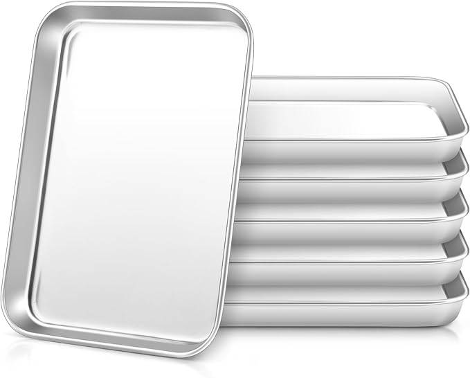 HaWare Stainless Steel Kids Plates, 6-Piece Dinner Dish Set by HaWare