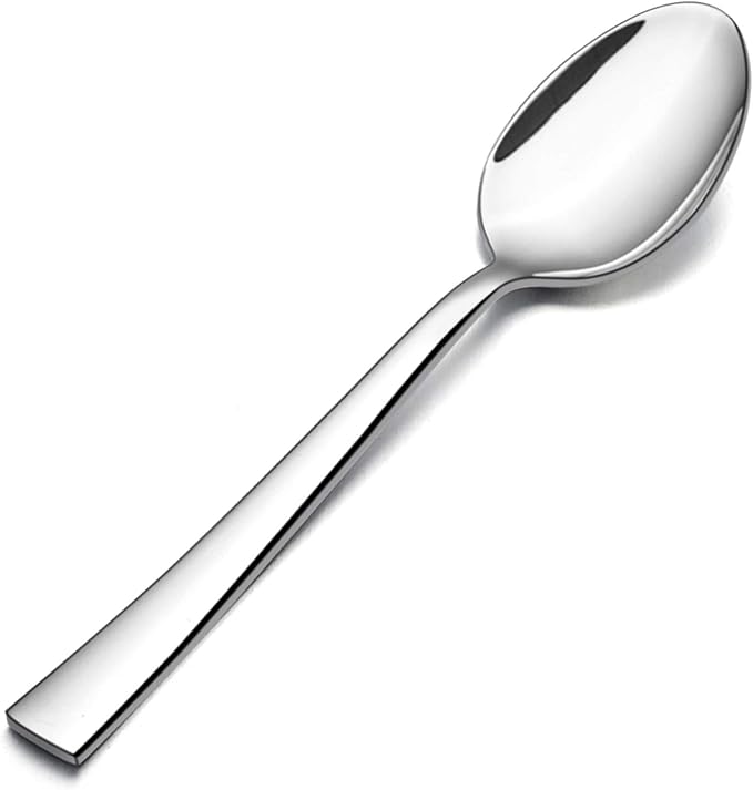 E-far Teaspoon Set of 6, 6.7 Inch Stainless Steel Spoons by E-far