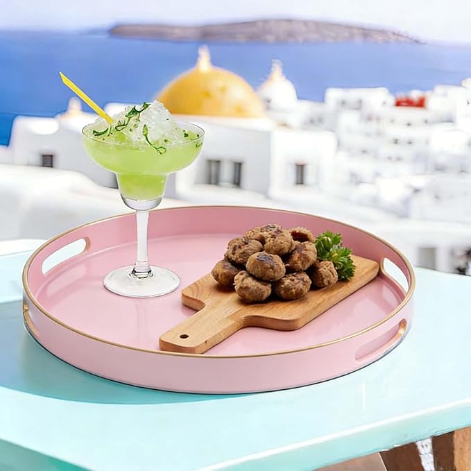 Pink Decorative Serving Tray - Image 6