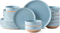 AmorArc Dinnerware Sets for 8, 24 Pieces Ceramic Plates and Bowls Set | Scratch by AmorArc