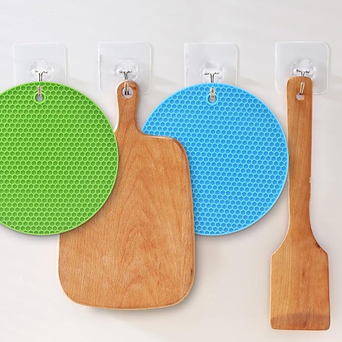 homEdge Silicone Trivets Mat, 6 Packs Multipurpose Non Slip Heat Resistant Pot - Image 7