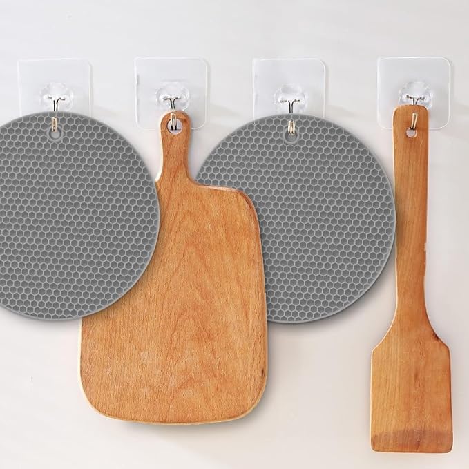 homEdge Silicone Trivets Mat, 6 Packs Multipurpose Non Slip Heat Resistant Pot - Image 2