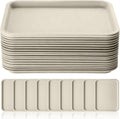 Gerrii 18 Pcs Plastic Fast Food Trays Bulk Restaurant Serving Cafeteria Tray by Gerrii