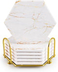 Marble Coasters for Drinks Absorbent by Geichan