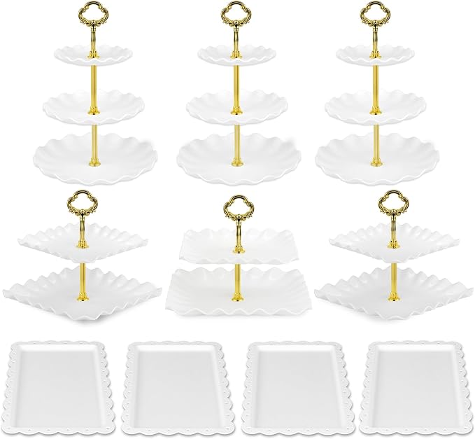 Pack of 11 NWK Cake Stand Set of Cupcake Stand, Tray & Table Cloth | Includes 3 - Image 6
