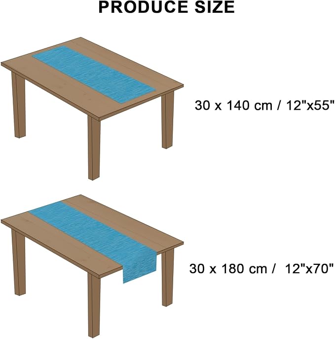 Table Runner 72 Inches Long, Vinyl Woven Heatproof Table Runners | Washable - Image 9