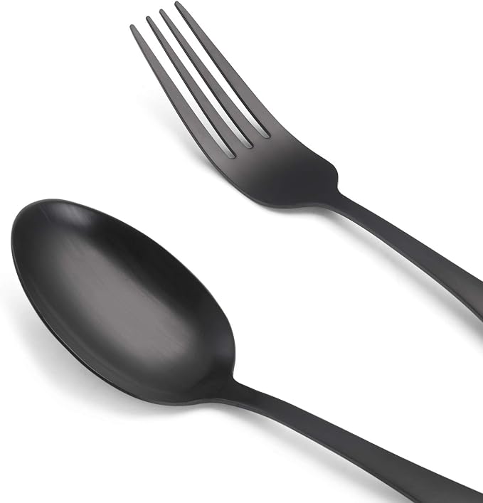 O.C.E. Matte Black Silverware Set, O.C.E. Satin Finish 30-Piece Stainless Steel - Image 3