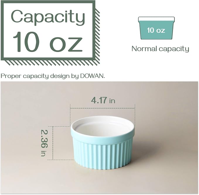 DOWAN 10 oz Porcelain Ramekins - Image 2