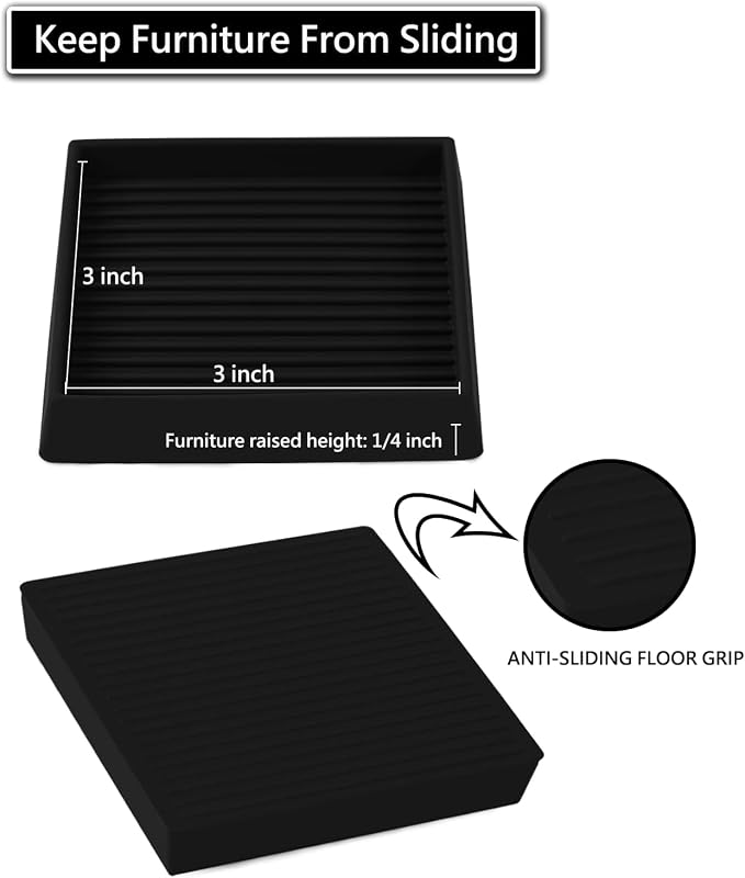 Jayen Non Slip Furniture Caster Cups Coasters Pads - Image 6