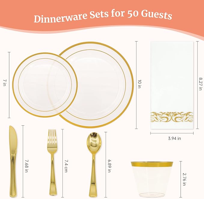 AIRE Pink Gold Plastic Plates Set, leakproof non-bending, heavy-duty leakproof - Image 2