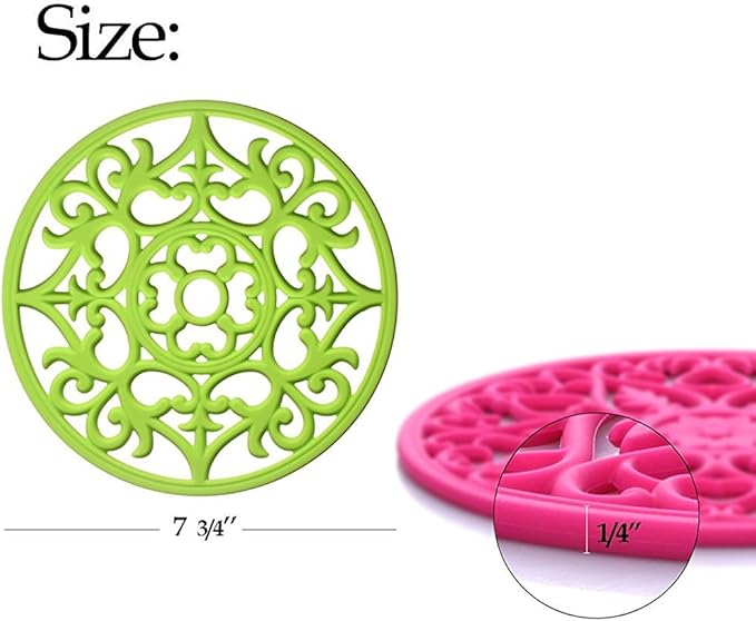 ME.FAN Trivets for Dishes/Pots/Pans, Flexible/Durable/Non Slip Hot Pads to - Image 2