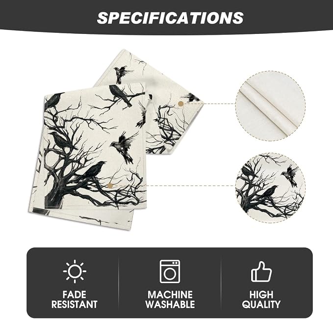 Artoid Mode 210 GSM Halloween Table Runner 13x48 Inch Home Party Decor | - Image 5