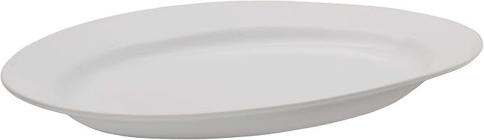 Everyday White Porcelain Oval Serving Platter, 16 Inch Large Turkey Platter - Image 2