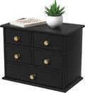 Oak Desk Organizer with Drawers, Durable Wooden Desktop Storage Box | 5 Drawer by JNFUZ