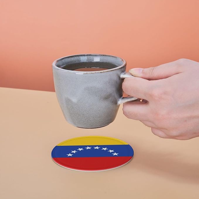 6 Pack Venezuela Flag Leather Coaster - Image 7