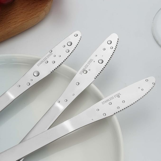 36 Pieces Dinner Knives Set, 8.1 Inches Table Knives Set, Durable Butter Knife - Image 3