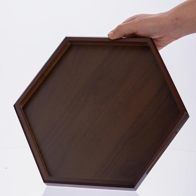 Hexagon Serving Trays & Platters, 11.8" Charcuterie Platter, Cafeteria Trays - Image 7