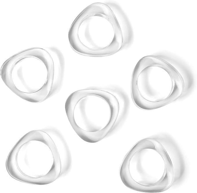 Clear Acrylic Napkin Rings Set of 12 - Image 8