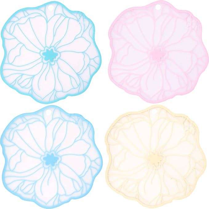 Silicone Coasters, 7.5-inch PVC Heat-Resistant Non-Slip Placemats, Anti-Scald by NiuXTool