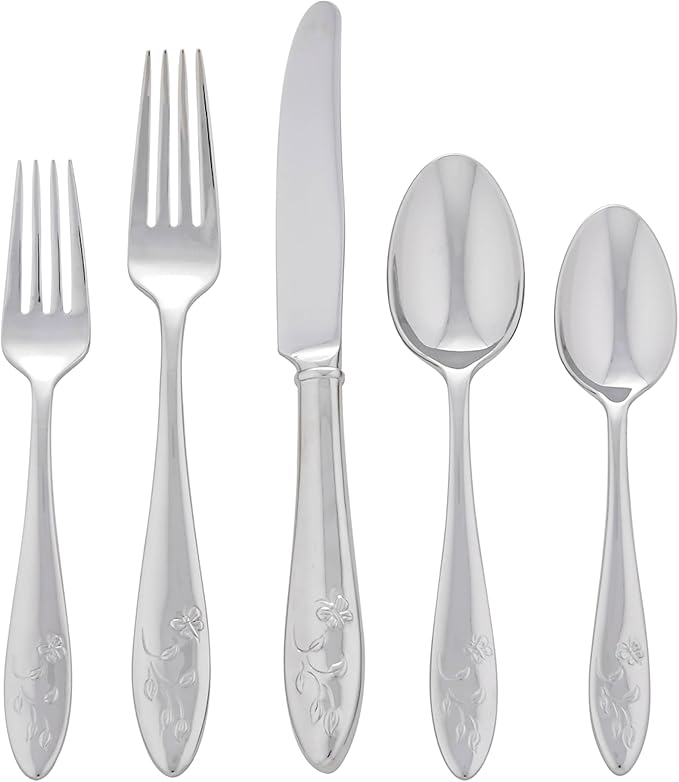 Lenox Butterfly Meadow 65-Piece 18/10 Stainless Steel Silverware Set by Lenox