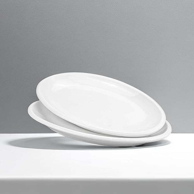 Yesland 2 Pack 16" Porcelain Large Oval Serving Plates, Appetizers - Image 8