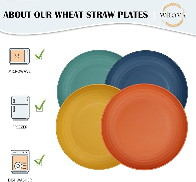 Large Wheat Straw Dinner Plates - Image 2