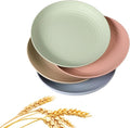 CAMBUY Wheat Straw Plates 4Pack 8inch/20cm Reusable Large Dinner Plate Set | by CAMBUY