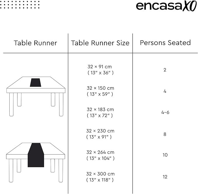 Encasa XO Table Runner, Woven Cotton Dining Runner 13"x59" Franca Lime Stripes - Image 7