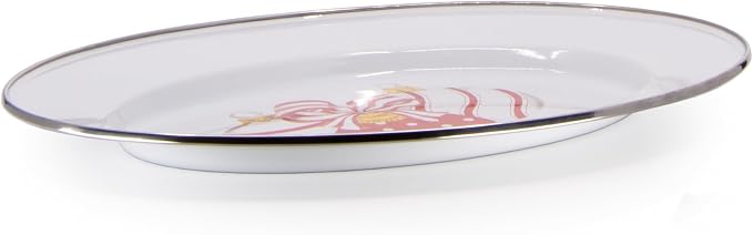 Golden Rabbit Enamelware Oval Platter, 12 x 16in, Ornament | 12 x 16in - Image 2