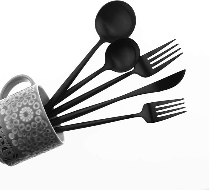 20-Piece 18/10 Stainless Steel Flatware Silverware, Luxury Dinnerware Set - Image 5