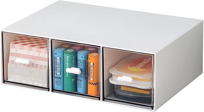 Desk Organizer 3 Drawers, Stackable Makeup Organizer, Small Toolbox | 1 Teir - Image 9