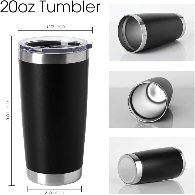 HASLE OUTFITTERS 20oz Stainless Steel Tumblers Bulk, Insulated Travel Cup - Image 2