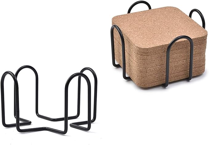 Coaster Holder 4.3 Inch Black Iron Metal Holder Storage Caddy - Image 5