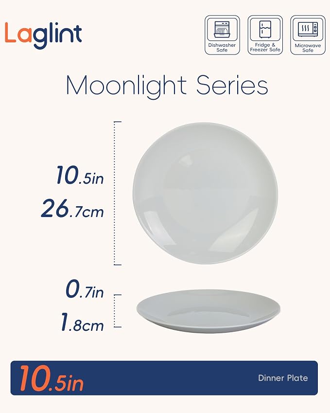 10.5 Inch Dinner Plate Set of 6, suitable - Image 7