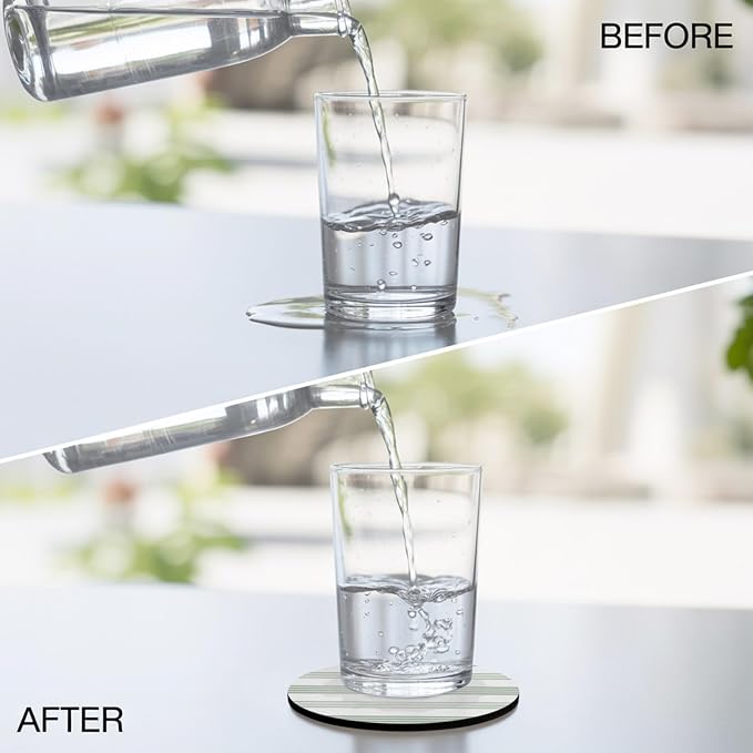 Modern Stripes Coasters Set of 2, Absorbent Coasters - Image 5