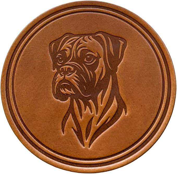 Dog Breed Leather Coasters – Premium Full Grain Table Protectors - Image 2