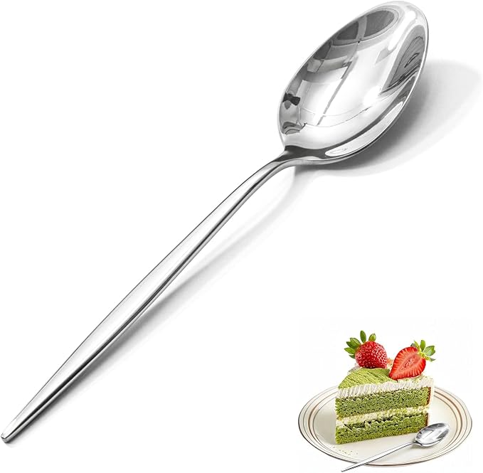 12-Piece Teaspoon Set, 18/10 Stainless Steel Dessert Spoons | Mirror Polished by KINGSTONE