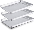 TeamFar Baking Sheets Set of 3, Non-Toxic & Healthy, Mirror Finish & Dishwasher by TeamFar